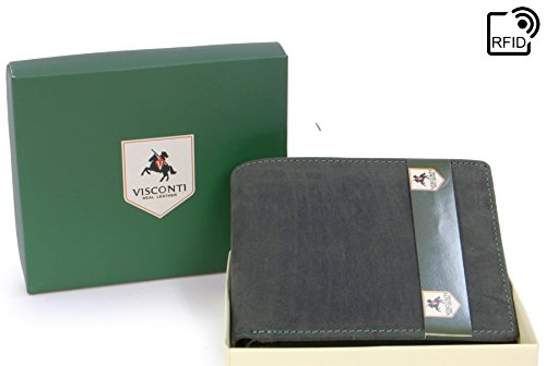 VISCONTI - SHIELD 707 - Cartera - Cuero Hunter - Verde - RFID