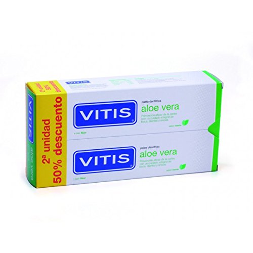 VITIS Aloe Vera Toothpaste Apple Flavor Pack 2X150+75 Ml Free - 75 ml