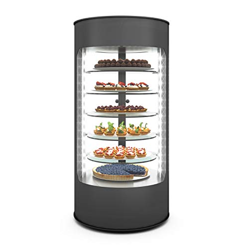 Vitrina Refrigerada Vertical 360° Serie DOLCE 3 a 5 estantes – 435 x 900 mm – SAYL – 5 estantes