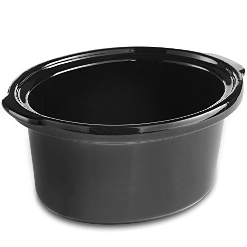 VonShef Olla De Cocción Lenta de 6,5L De Acero Inoxidable - Plato Desmontable del Horno A La Mesa Y Tapa De Vidrio Endurecido – Sirve hasta 8 Personas