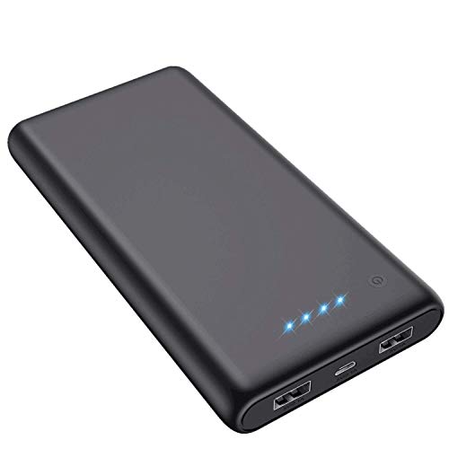 VOOE Batería Externa 25800mAh [Versión Mejorada] Power Bank Ultra Capacidad Cargador Portátil Móvil con 2 Puertos USB y Luces LED Power Bank Alta Velocidad Cargador para Smartphones Tabletas y Más