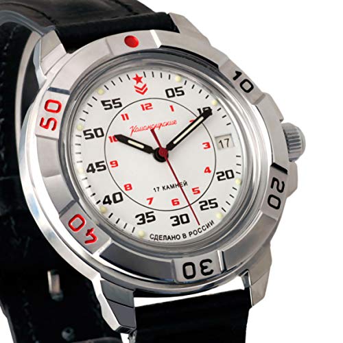 Vostok Komandirskie 2414 431171 - Reloj mecánico, diseño del ejército militar ruso