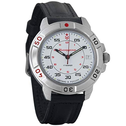 Vostok Komandirskie 2414 431171 - Reloj mecánico, diseño del ejército militar ruso