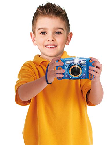 VTech Kidizoom Duo 5.0, Cámara de Fotos Digital para Niños, 5 MP, Pantalla a Color, 2 Objetivos, Azul, Versión Inglesa