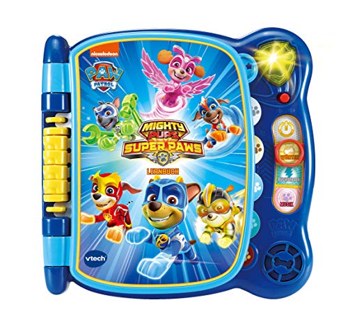 VTech- Mighty Pups Lernbuch bebés, Juguete, Contenido de Aprendizaje: Leer, Palabras, Letras, Conocimiento de la Patrulla Canina. (80-530704)