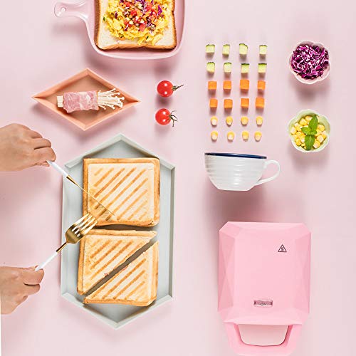 Waflera PequeñA,MáQuina De Desayuno De Sandwichera MultifuncióN Para El Hogar, MáQuina Panini,600 W De Potencia De CalefaccióN De Doble Cara Puede Hacer Rollos De Huevo, Pasteles