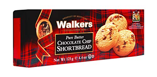 Walkers Shortbread Postre con Chips de Chocolate - 3 Paquetes de 1 x 125 gr - Total: 375 gr