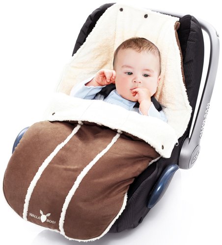 Wallaboo Saco de Abrigo Universal para Cochecito - de 0 a 12 meses - Resistente al Viento y al Agua - Grupo 0 - Marrón