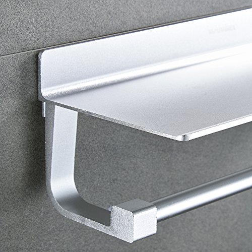 Wangel Soportes de Pared para Portarrollos de Cocina, Pegamento Patentado + Autoadhesivo, Aluminio, Acabado Mate, Portarrollos para Papel de Cocina