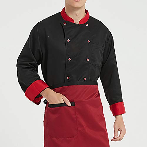 WANGJ Chef Hotel Uniforme Hombres Y Mujeres Cantina Ropa De Cocina 4XL Entrenamiento De Pasteles Ropa para Hornear Postre Ropa De Trabajo Cómoda Y Transpirable,4XL