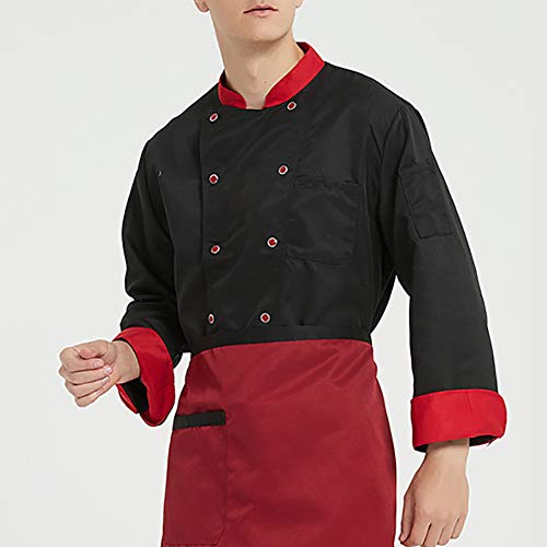 WANGJ Chef Hotel Uniforme Hombres Y Mujeres Cantina Ropa De Cocina 4XL Entrenamiento De Pasteles Ropa para Hornear Postre Ropa De Trabajo Cómoda Y Transpirable,4XL