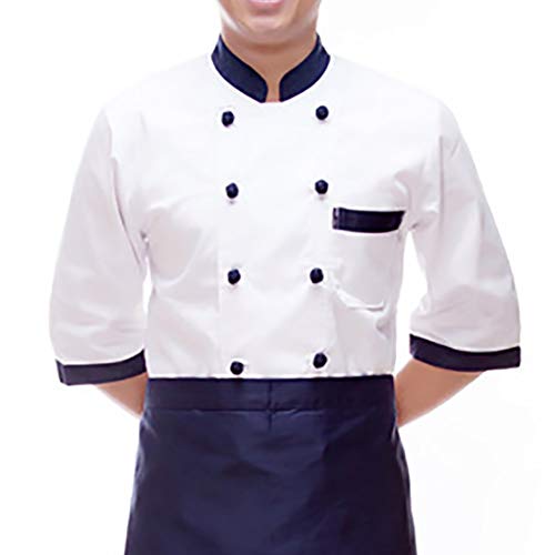 WANGJ Uniforme De Chef De Manga Larga Restaurante Occidental Barista Ropa De Trabajo Entrenamiento De Pan para Hornear Chaqueta De Otoño E Invierno Ropa De Entrenamiento De Hotel,M