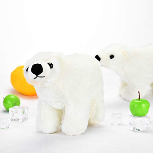 WARMWORD Oso Polar de Peluche Stuffed Animal Polar Bear Plush Toy para el bebé o los niños Navidad Abrazo Peluche Oso Polar Juguetes Kawaii Colección Altura 13 Longitud 20 cm