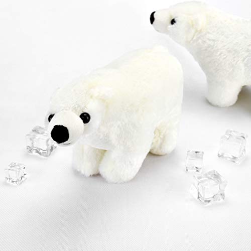 WARMWORD Oso Polar de Peluche Stuffed Animal Polar Bear Plush Toy para el bebé o los niños Navidad Abrazo Peluche Oso Polar Juguetes Kawaii Colección Altura 13 Longitud 20 cm