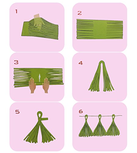 Wartoon 43 Pcs Papel Pom Poms Flores Tissue Globo Tassel Garland Polka Dot Kit de Guirnalda de Papel para Las Decoraciones del Banquete de Boda de Cumpleaños - Rosa y Crema