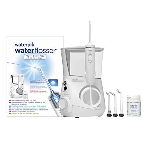 Waterpik WF-05EU Whitening Professional - Irrigador bucal blanqueador, Blanco