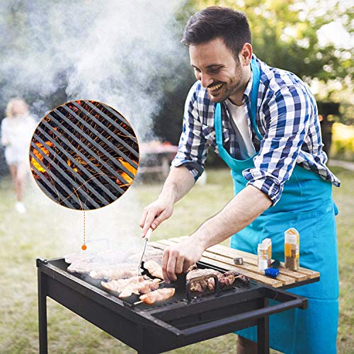 WayEee Estera de Barbacoa 5 Piezas Alfombrilla Reutilizable de Barbacoa Antiadherente de Teflón para Parrilla Horno, BBQ Mat Gas Carbónde para Carne, Pescado y Verduras 50×40CM (2 pcs) 40×30CM (3 pcs)