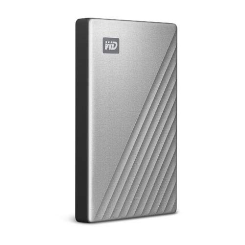 WD 2 TB My Passport Ultra disco duro portátil con protección con contraseña y software de copia de seguridad automática, Compatible con PC, Xbox y PS4, color Plata