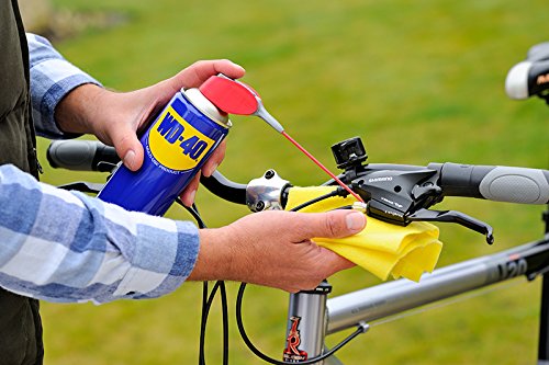 WD-40 Producto Multi-Uso Doble Acción - Spray 400ml - Aplicación amplia o precisa. Lubrica, Afloja, Protege del óxido, Dieléctrico, Limpia metales y plásticos y Desplaza la humedad