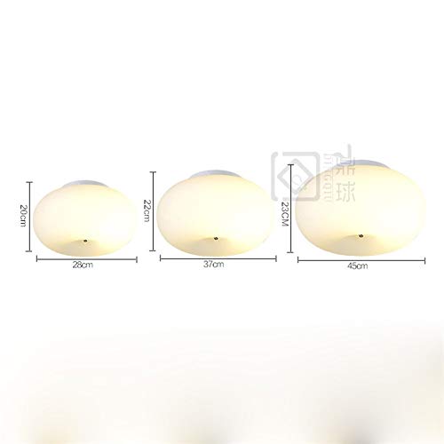 WDSL Creativa Simple Techo de Cristal de la lámpara Pendiente Moderna de Las Luces de Entrada Aseo de la Torta de la lámpara de Pared Led Donuts Pequeño Balcón luz de Techo (Color : S)