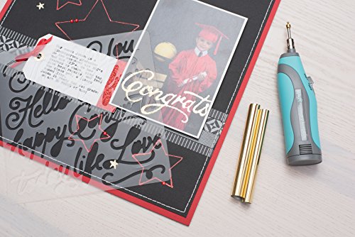 We R Memory Keepers American Crafts Heatwave Pen Starter Kit y 20 Hojas de Aluminio, 4 x 15,2 cm, acrílico, Multicolor, Talla única