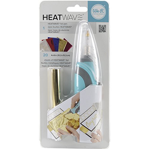 We R Memory Keepers American Crafts Heatwave Pen Starter Kit y 20 Hojas de Aluminio, 4 x 15,2 cm, acrílico, Multicolor, Talla única