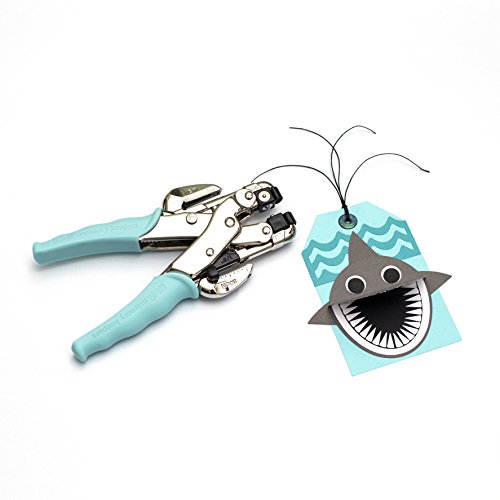 We R Memory Keepers Crop-A-Dile occhiello & Snap maniglia Punch-Aqua, Azul, 15.2 x 29.6 x 3.3 cm