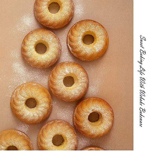 Webake Molde Bizcocho para Savarin Antiadherente Redondo 12 cavidades Forma de Pastel para Horno ø7 cm