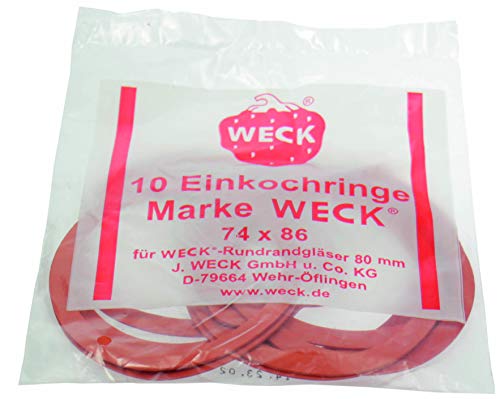 Weck 10074, Juntas para ollas y tarros, pack de 10