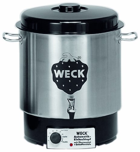 Weck WAT 24A - Esterilizador para conservas (1800 W, con grifo, sin temporizador, esmaltado, 230 V)