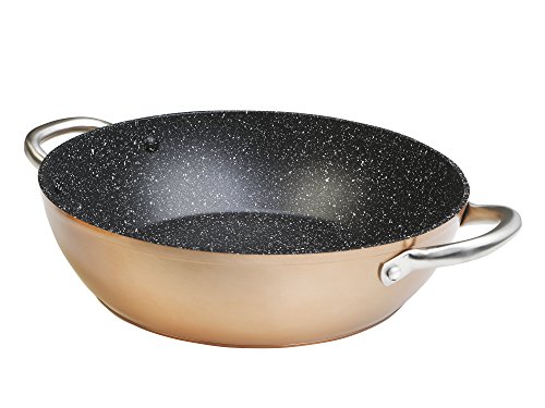 WeCook 10832 Cazuela de Cocina Inducción Profesional, Cacerola Antiadherente, Libre de BPA, 32 cm, Aluminio Forjado