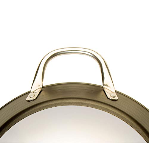 WECOOK Ecochef Titanio Paellera inducción 34cm, 6 raciones, Aluminio presado, 5 Capas Antiadherente sin PFOA, 3mm Espesor, Apta Todas Las cocinas, vitroceramica, Gas, lavavajillas