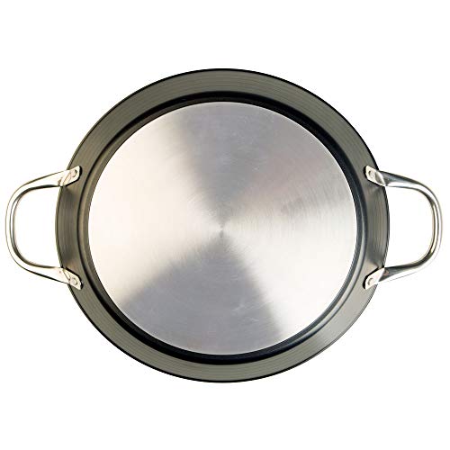 WECOOK Ecochef Titanio Paellera inducción 34cm, 6 raciones, Aluminio presado, 5 Capas Antiadherente sin PFOA, 3mm Espesor, Apta Todas Las cocinas, vitroceramica, Gas, lavavajillas