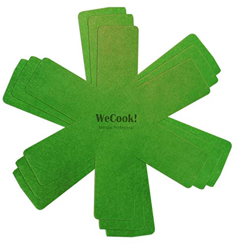 WECOOK Ecogreen Set Juego 3 Sartenes 18-22-26 cm Aluminio, inducción, Antiadherente ecológico sin PFOA, Limpieza lavavajillas Apta para Todas Las cocinas, vitroceramica, Gas, Negro, 18-22-26