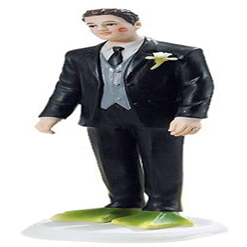 Weddix 8667 Froschkönig - Adorno para pastel de bodas, diseño de novio con beso