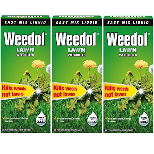 Weedol Herbicida líquido para césped o jardín (mata las malas hierbas) 500 ml (1.5 litros) Pack de 3