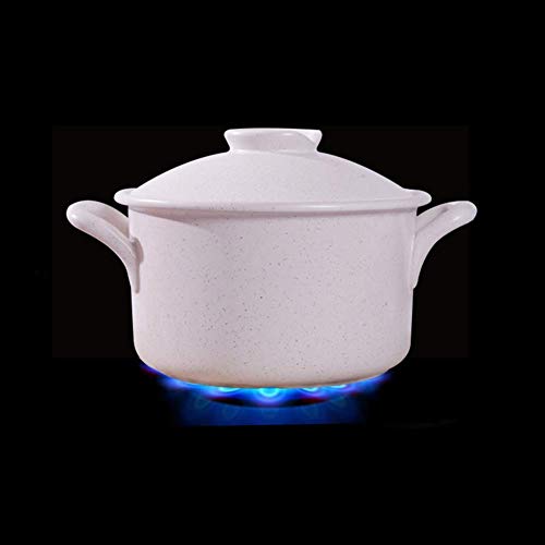 WEHOLY Olla Olla Cazuela Loza de Barro cazuela de cerámica de Gran Capacidad y Tapa Olla sopera Olla Caldera Lenta SL cocido Olla arrocera vidriada Resistente al Calor Negro 1,7 l