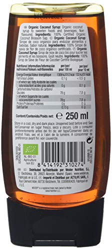 Weider Coconut Syrup, Sirope Orgánico de Coco - 250 ml