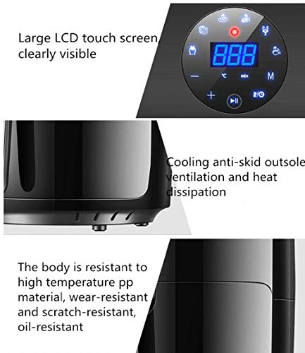 WEIZI Freidora de Aire de 3 2 l con Pantalla Digital Temporizador y Control de Temperatura Totalmente Ajustable para una Cocina Saludable sin Aceite y Baja en Grasas: maquinaria Rosa