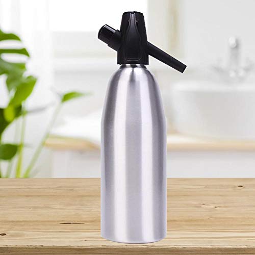 Welltobuy Botella De Sifón De Soda De 1000 Ml Sifón De Soda De Aleación Profesional Seltzer Carbonatado Fabricante De Agua con Regulador De Presión para Cócteles De Bebidas De Jugo