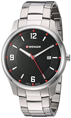 Wenger Reloj analógico para Hombre de con Correa en Acero Inoxidable 01.1441.110