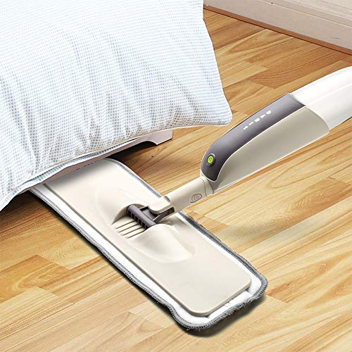 Wenhu Fregona de Piso con Almohadillas de Microfibra Reutilizables Trapeador de Mango de 360 ​​Grados para Cocina casera Madera laminada Baldosas cerámicas Limpieza de Pisos,1PC