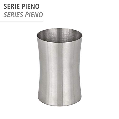 Wenko Vaso para Cepillos de Dientes, Acero Inoxidable, Plata, 6.7x6.7x9.9 cm