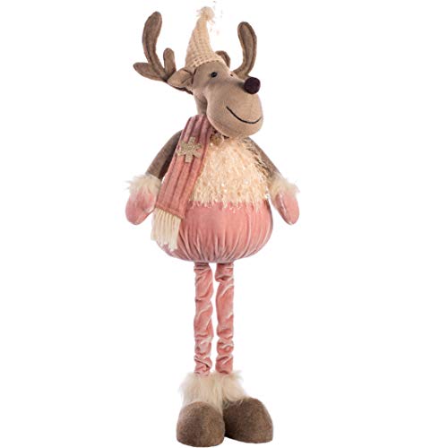 WeRChristmas - Figura Decorativa de Reno navideño con Patas Altas, 52 cm, Multicolor