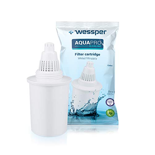 Wessper 4 Cartuchos de filtrado de agua alkalina AQUApro-Sistema de filtración ionizador de 7 fases- agua saludable, Blanco