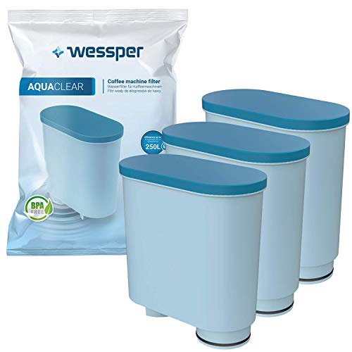 Wessper Filtro de agua antical compatible con Saeco AquaClean CA6903/00 CA6903/01 CA6903/99 CA6903 Cartucho filtrante Aqua Clean para máquina cafetera de café y espresso, 3 piezas