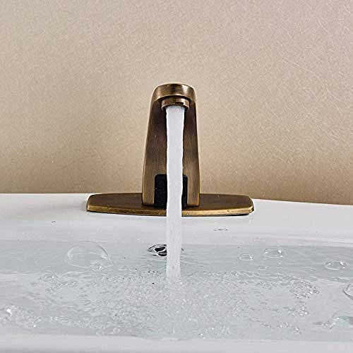 Wghz Grifos de Lavabo de latón Antiguo Sensor automático Grifo de Lavabo de baño Mezclador de Lavado eléctrico inductivo sin Contacto Grifo de Agua