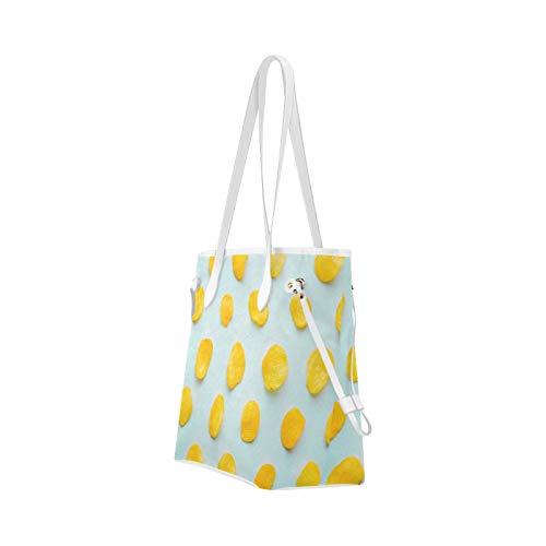 WHIOFE Bolsos únicos Patatas fritas Snack Food Bolso de hombro fresco Bolso de hombro Mochila de gran capacidad Resistente al agua con asa duradera