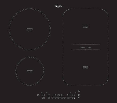 Whirlpool ACM808NE Integrado Con - Placa (Integrado, Con placa de inducción, Negro, 1800 W, 14,5 cm, 3200 W)