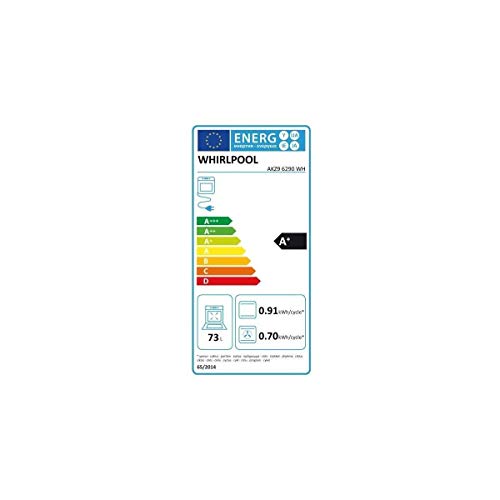 Whirlpool Horno pirolisis AKZ96290WH - Horno pirólisis Blanco multifunción - Calor Giratorio o pulsado - 73 litros - Puerta fría (4 vitrinas) - Clase energética A+